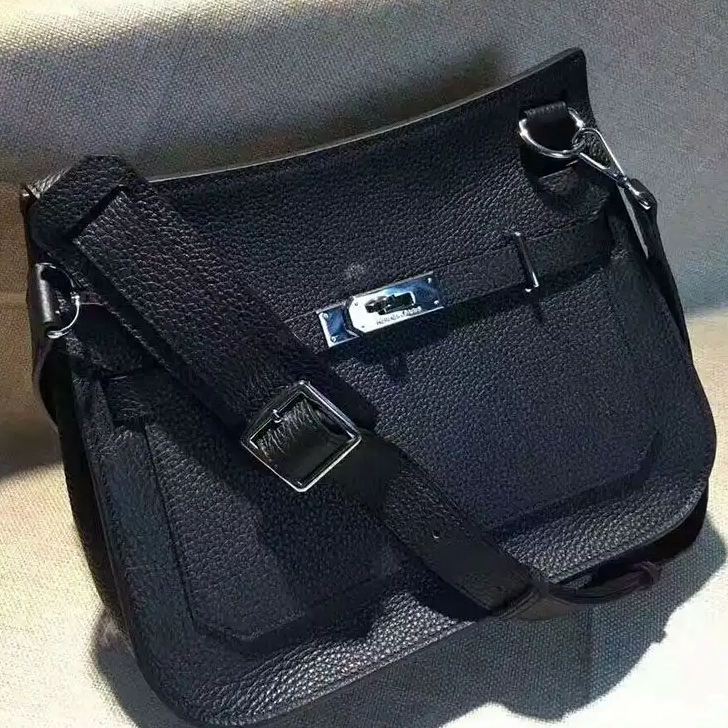 In Leather Hardware Black Hermes Palladium Clemence Jypsiere Bag 0407